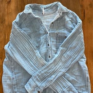 Free People Jean-like button up